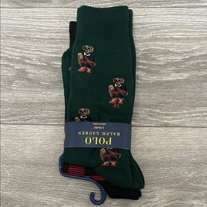 Polo by Ralph Lauren Dark Green Bear Casual Socks